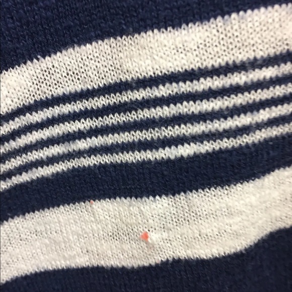 Le Chateau Montreal Men Sweater Cardigan L Blue White Long Sleeve 100% Cotton - Picture 5 of 8